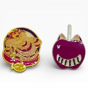 Disney Alice‎ in Wonderland Pin Lot Cheshire Cat Apple Hidden Mickey